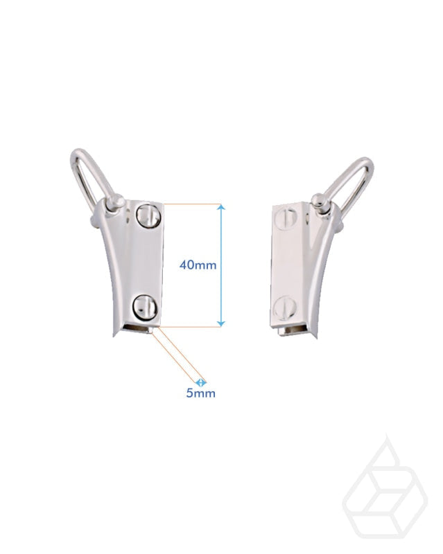 Tassenhengsel Bevestiging | Nickel Finish Fournituren