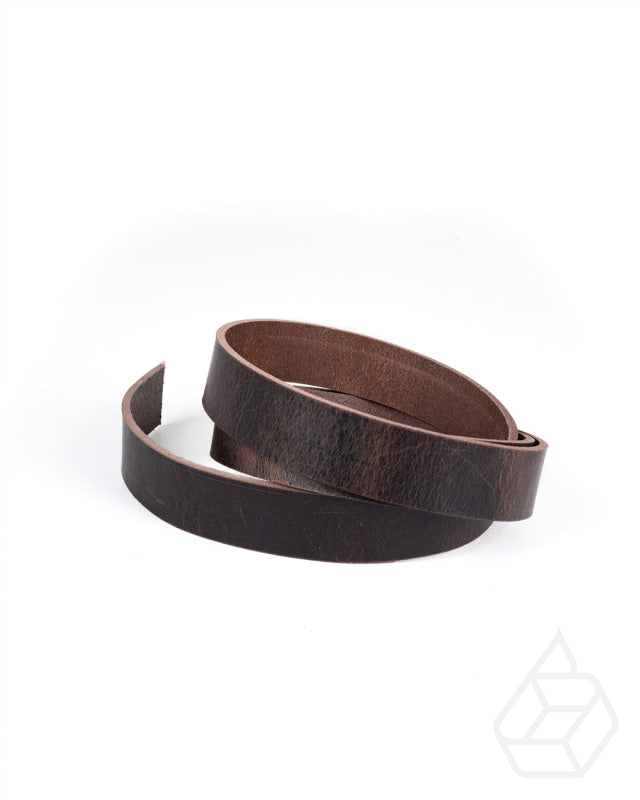 Buffalo Collection Belt Strap | Thick And Firm Buffalo Leather With A Matte Finish Dark Brown / 3.4