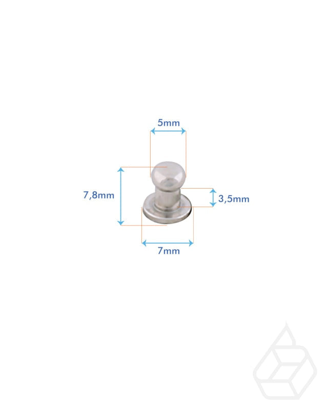 Geweerknop | Goud En Zilver Kopmaat 5 Mm (10 Stuks) Fournituren