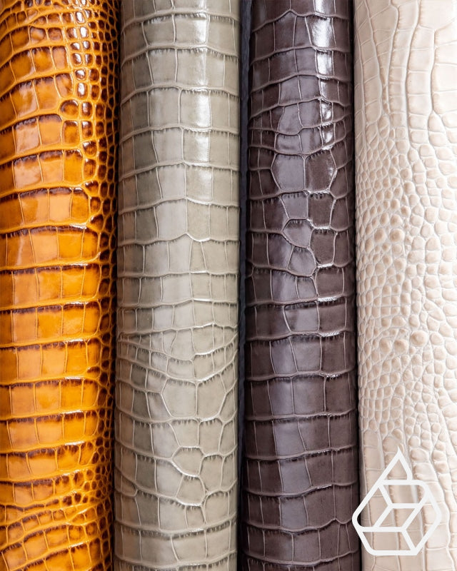 Cow leather with a crocodile print - crocodile print | Como Collection