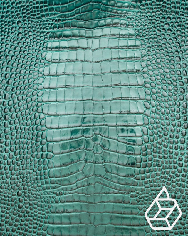 Cow leather with a crocodile print - Green crocodile print | Como Collection