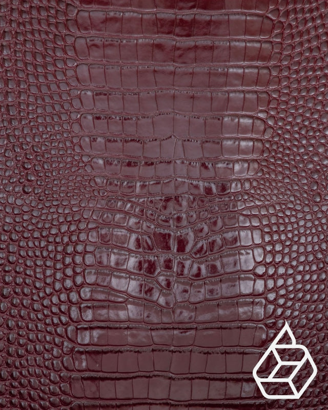 Cow leather with a crocodile print - Red crocodile print | Como Collection