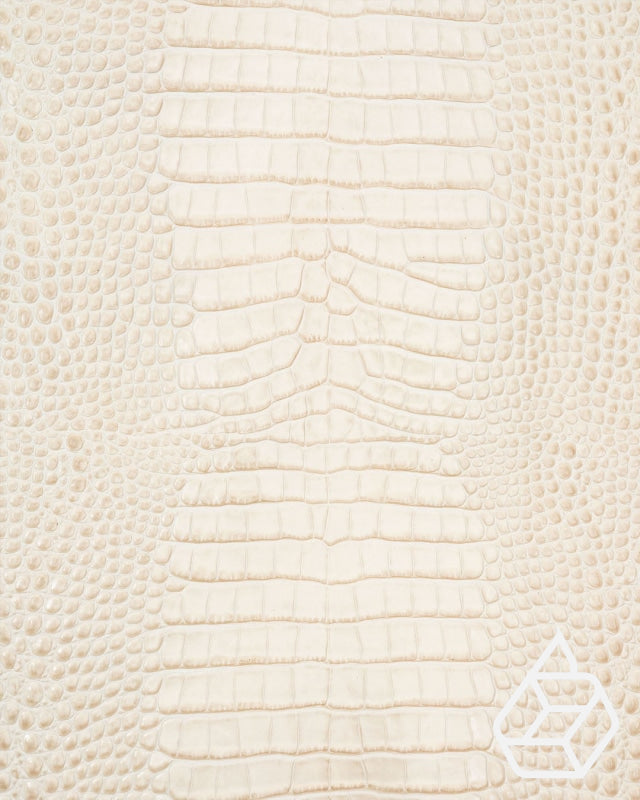 Cow leather with a crocodile print - Ivory crocodile print | Como Collection