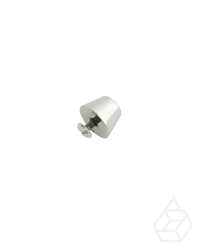 Kegelvormige Studs Met Schroef | Goud En Zilver Diameter 15 Mm (4 Stuks) Zilver Fournituren