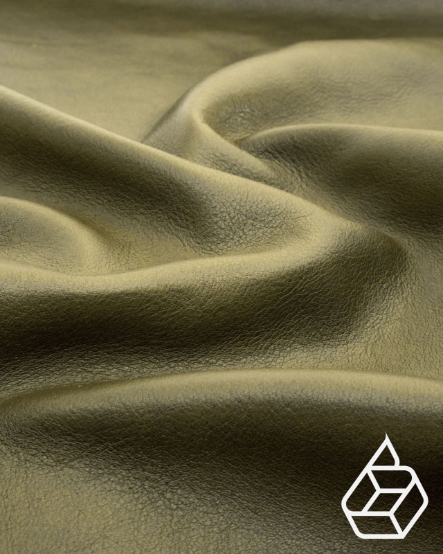 Semi-vegetable tanned cowhide nappa leather - Green | Geneva Collection