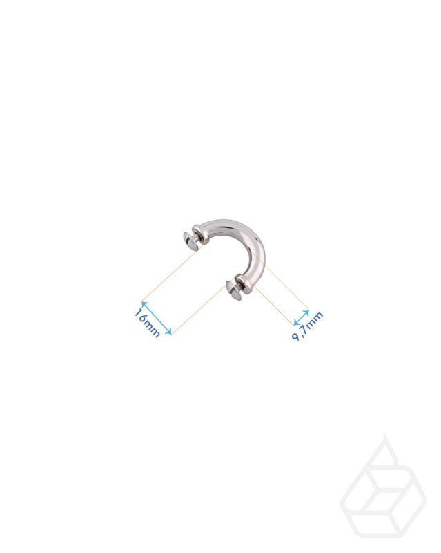 Halfronde Tassenhengsel Bevestiging | Binnenmaat 16 Mm Fournituren