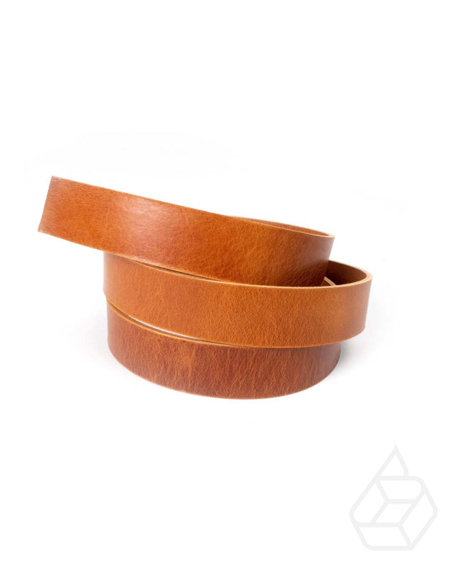 Monza Collection Belt Strap | Shiny Vegetable Tanned Firm Harness Leather Cognac / 2.9 - 3.1 Mm 15