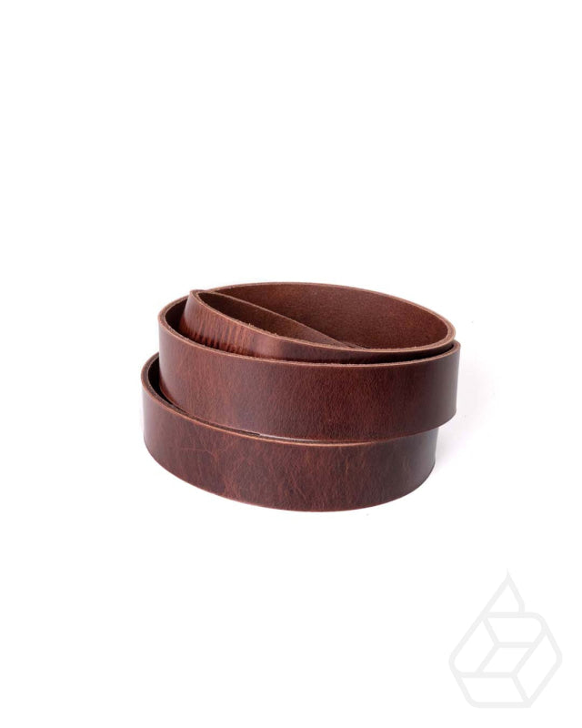 Monza Collection Belt Strap | Shiny Vegetable Tanned Firm Harness Leather Doppio / 2.9 - 3.1 Mm 15