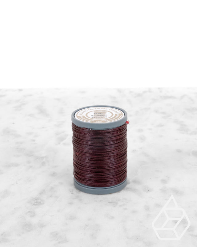 Nanmei Braid Waxed Polyester Thread | M60 (0.65 Mm) Msz819 Bordeaux Supplies