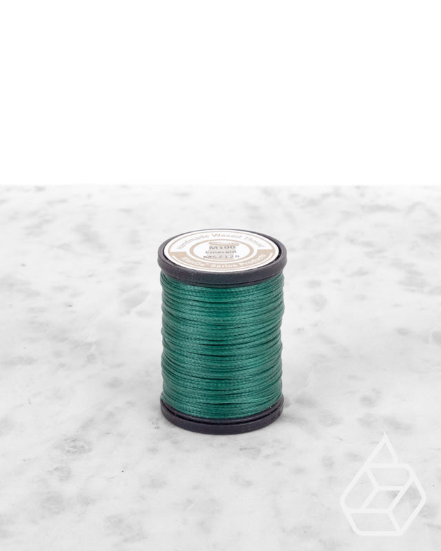 Nanmei Braid Waxed Polyester Thread | M60 (0.65 Mm) Msz828 Emerald Supplies