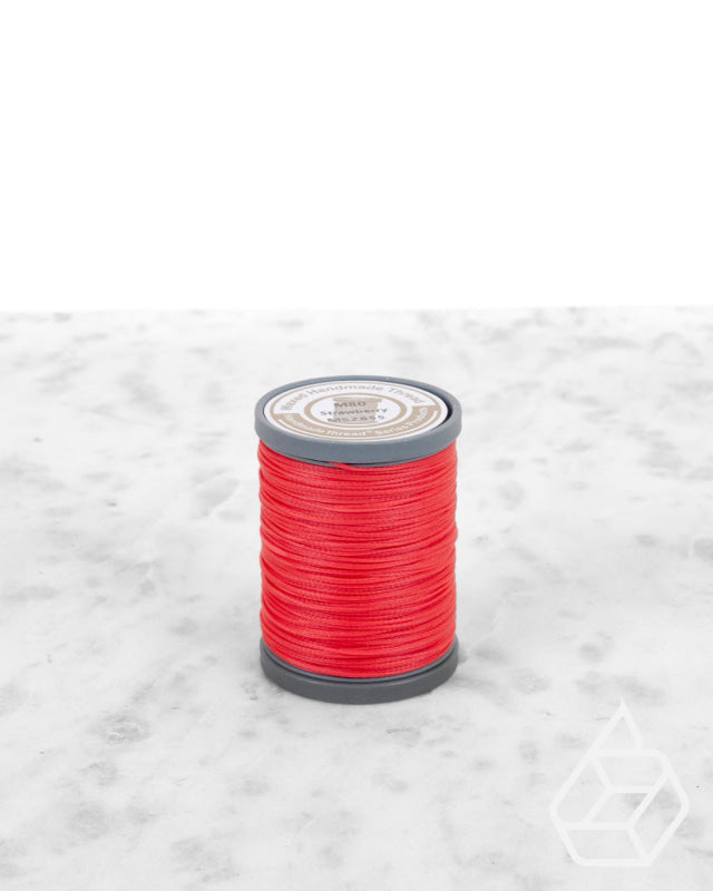 Nanmei Braid Waxed Polyester Thread | M60 (0.65 Mm) Msz855 Strawberry Supplies