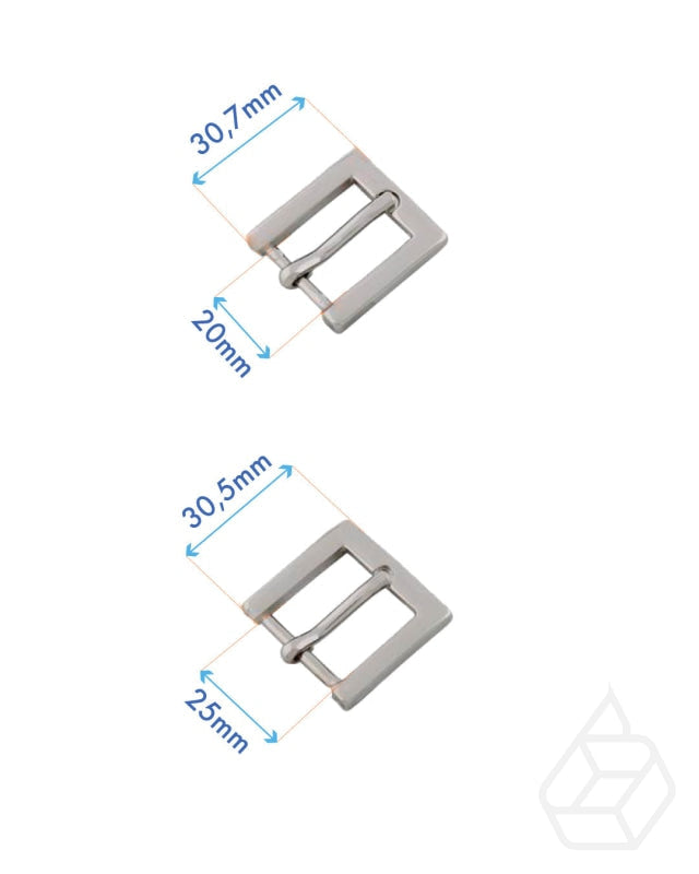 Rechthoekige Gesp | Zilver 2 Binnenmaten Fournituren