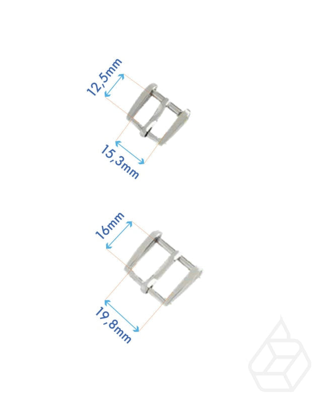 Rechthoekige Gesp | Zilver 2 Binnenmaten Fournituren