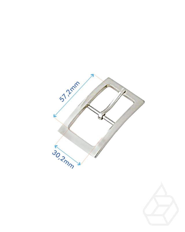 Rechthoekige Luxe Gesp Met Middenbrug | Zilver Binnenmaat 30 2 Mm Fournituren