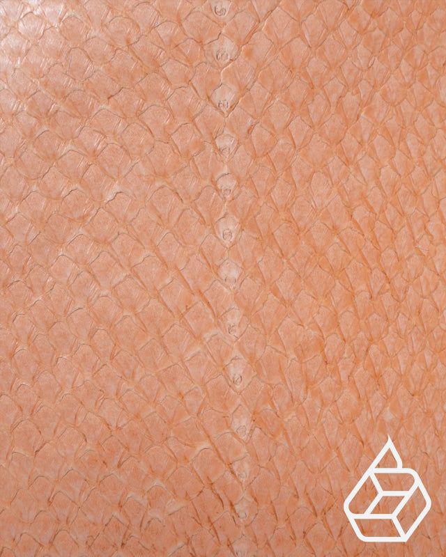 Fish leather with closed scales and silk gloss - Pink - | Salmon closed Collection