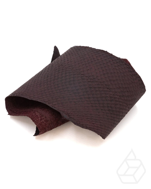 Salmon Matte Collection | Fish Leather With Closed Scales And Finish Brown Leer