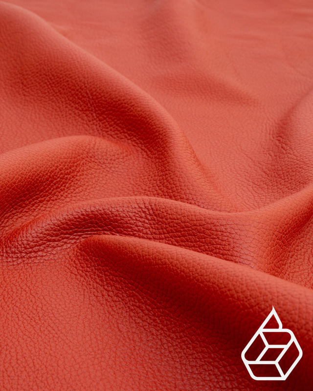 Samba Collection | Cow Leather With Beautiful Grain Orange / Coupon (Approximately 50 X 45 Cm) Leer