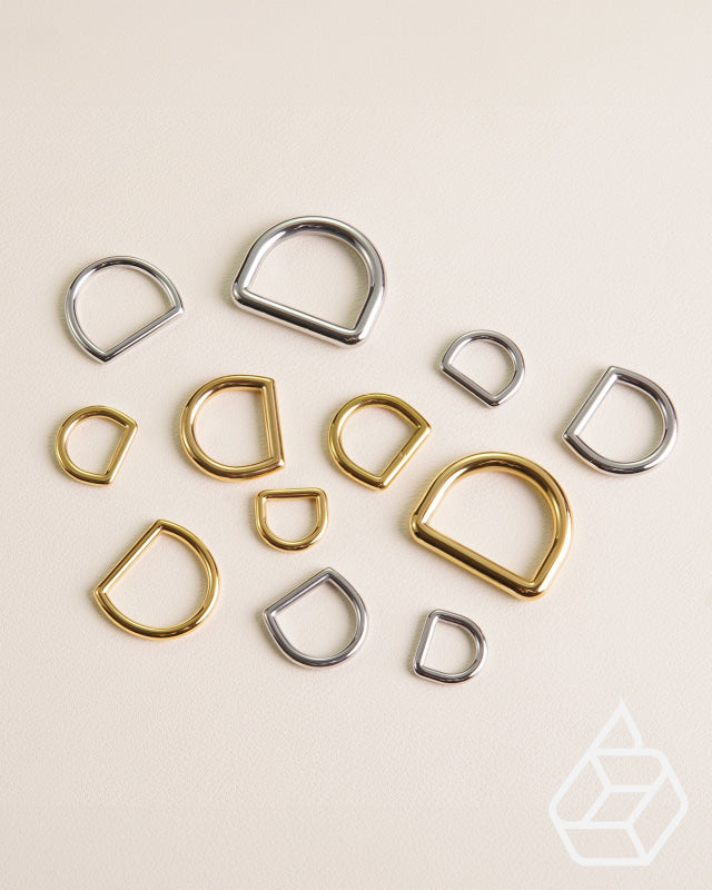 Stainless Steel D-Ring | Gold And Silver 8 Inner Sizes Fournituren