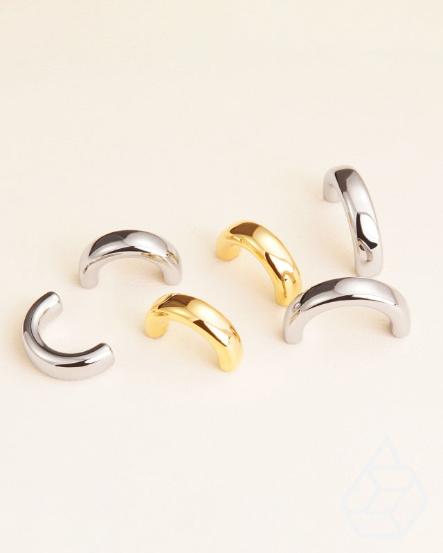 Stainless Steel Half Round Bag Handle Fastener | Gold And Silver 2 Inner Sizes Fournituren