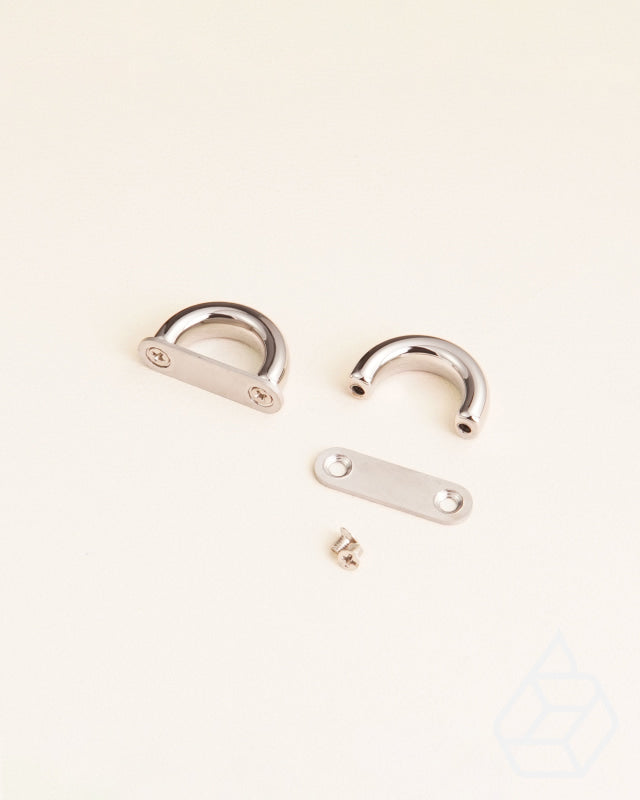 Stainless Steel Half Round Bag Handle Fastener | Gold And Silver 2 Inner Sizes Fournituren