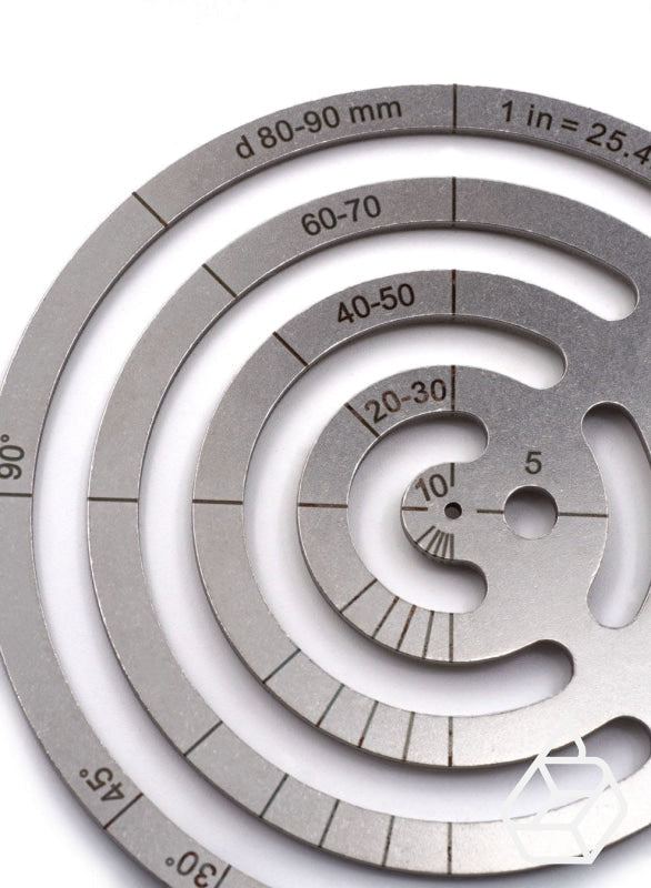 Roestvrijstalen Radius Meetlat D | 5 T/M 90 Mm Leertools