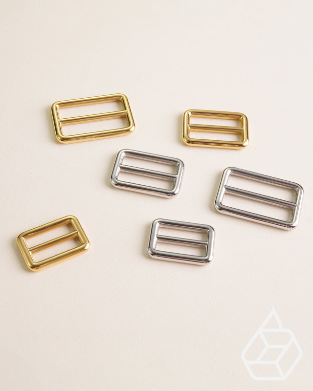 Stainless Steel Rectangular Double Loop Slider | Gold And Silver 4 Inner Sizes Fournituren