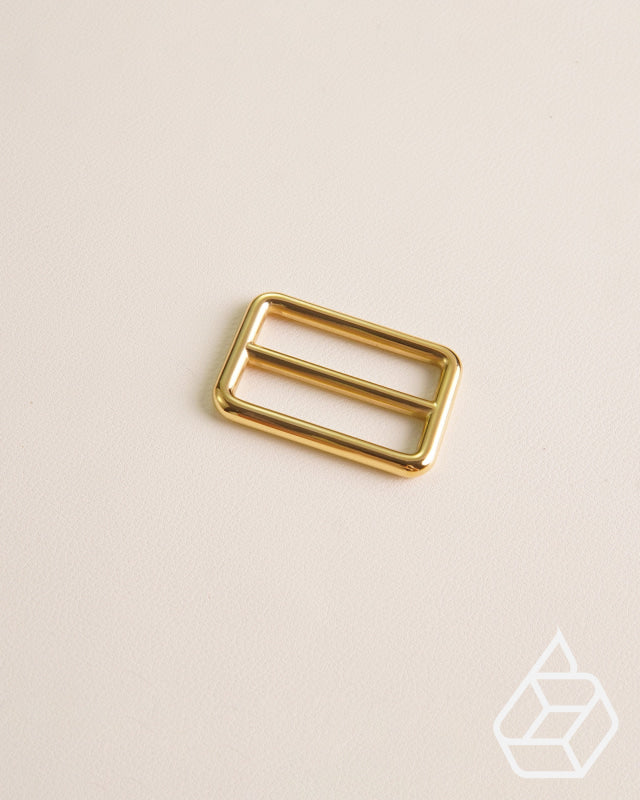 Stainless Steel Rectangular Double Loop Slider | Gold And Silver 4 Inner Sizes / Inner Size 20 Mm