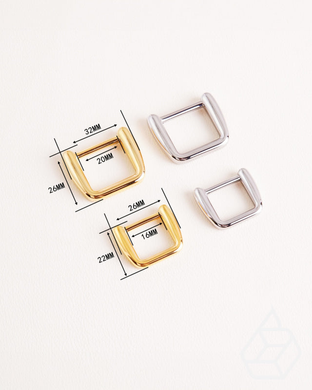 Stainless Steel Rectangular Ring | Gold And Silver 2 Inner Sizes Fournituren