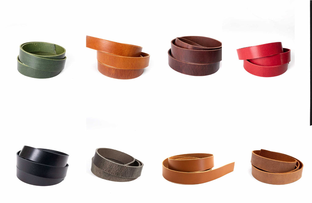 Leather Belt Straps, leatherstraps, Tuigleer stroken, lerenstrook, lerenriem, tuigleerstrook, Leder-Gürtelriemen - Leatherbox