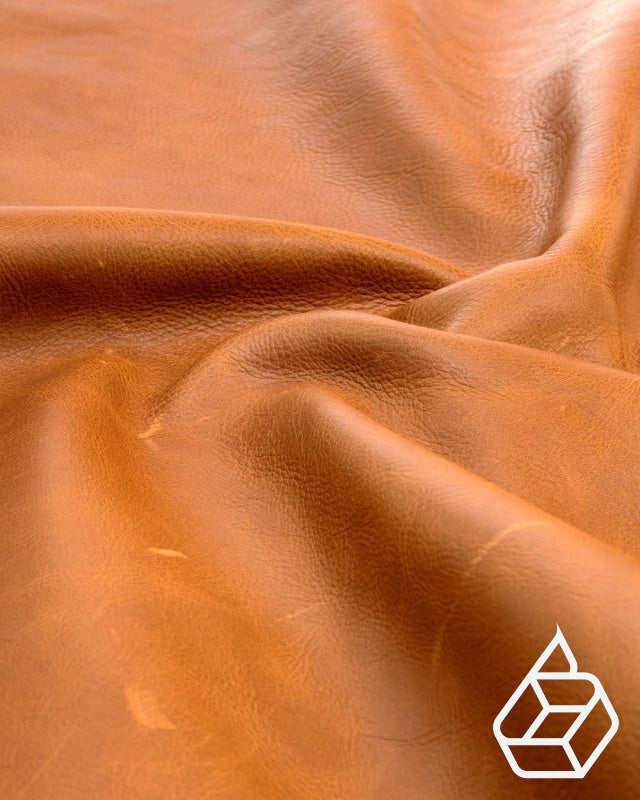 Firm and soft calf leather with a pull-up effect - Cognac | Velo Collection