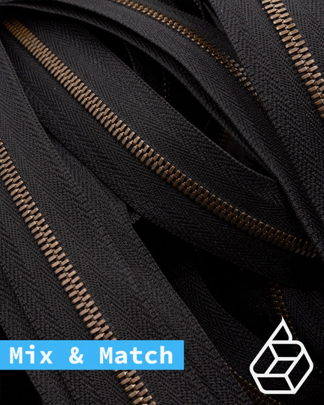 Excella® | Rits Op Maat Oud-Goud Maat 3 Black 580 Ritsen