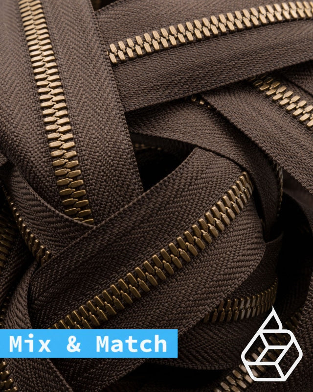 Excella® | Rits Op Maat Oud-Goud Maat 5 Dark Brown 088 Ritsen