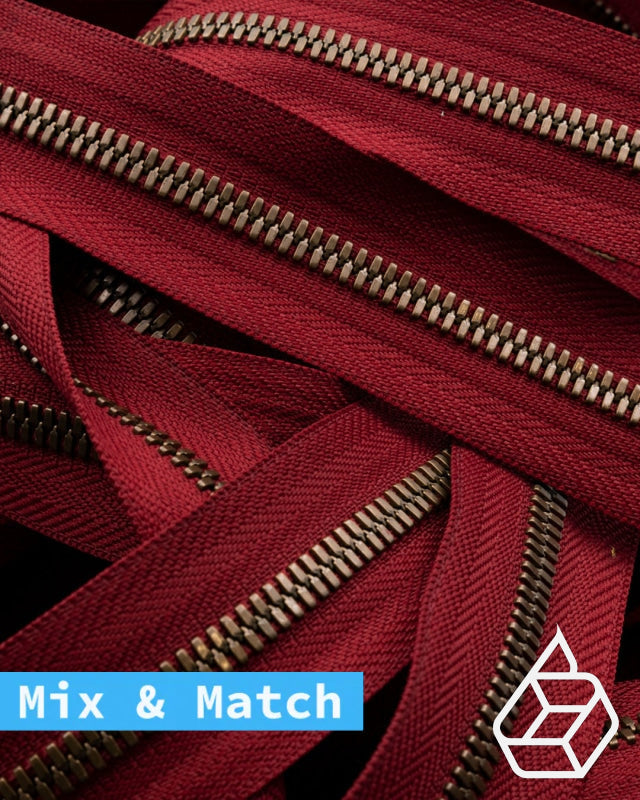 Excella® | Rits Op Maat Oud-Goud Maat 5 Dark Red 520 Ritsen