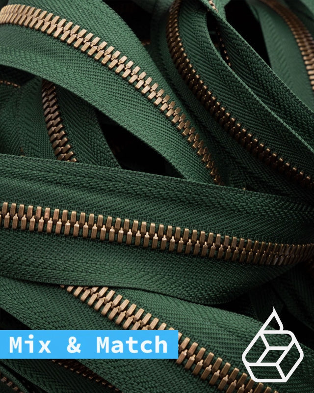 Excella® | Rits Op Maat Oud-Goud Maat 8 Dark Green 153 Ritsen