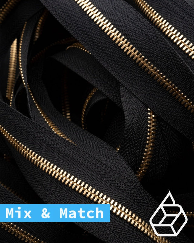 Excella® | Rits Op Maat Goud Maat 3 Black 580 Ritsen