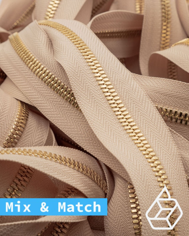 Excella® | Rits Op Maat Goud Maat 5 Beige 891 Ritsen