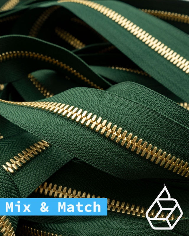 Excella® | Rits Op Maat Goud Maat 5 Dark Green 153 Ritsen