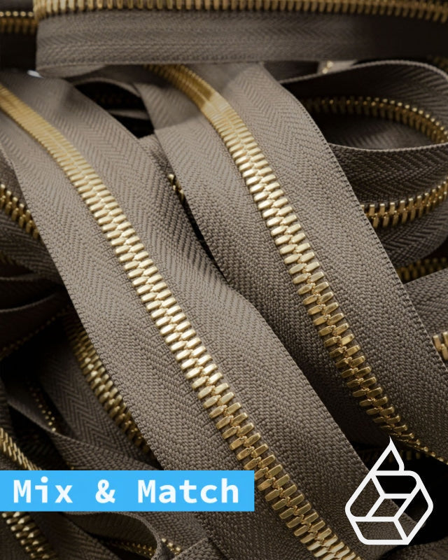 Excella® | Rits Op Maat Goud Maat 5 Taupe 034 Ritsen