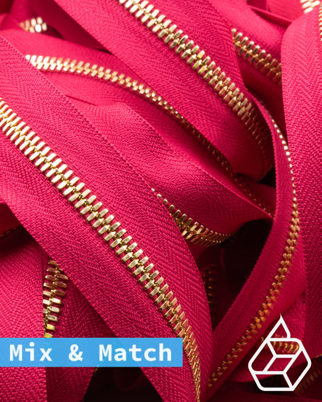 Ykk Excella® | Custom Made Zipper Gold Size 5 Viva Magenta 817 Ritsen