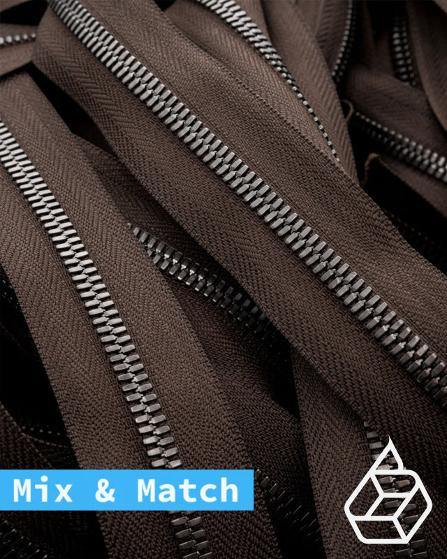 Excella® | Rits Op Maat Gunmetal Maat 5 Dark Brown 088 Ritsen