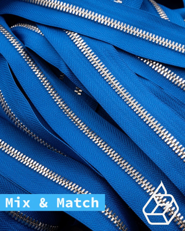 Excella® | Rits Op Maat Zilver Maat 5 Royal Blue 115 Ritsen