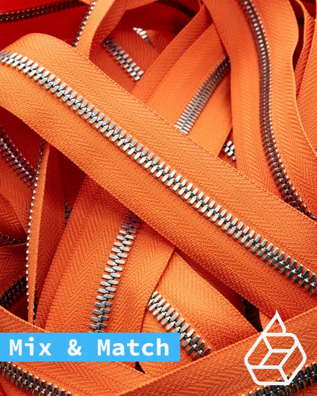 Excella® | Rits Op Maat Zilver Maat 5 Orange 234 Ritsen