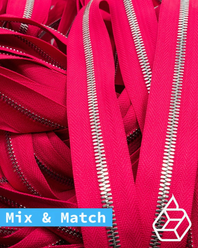 Excella® | Rits Op Maat Zilver Maat 5 Viva Magenta 817 Ritsen