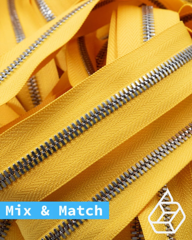 Excella® | Rits Op Maat Zilver Maat 5 Yellow 001 Ritsen