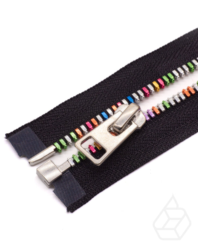 Ykk Excella® Light | Complete Separating Zipper With Single Slider Rainbow Size 5 Ritsen