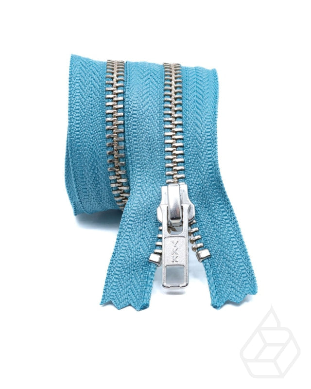 Metaal | Complete Niet-Deelbare Rits Met Enkele Sluiter Zilver Maat 5 Light Blue 012 / 18 Cm Ritsen