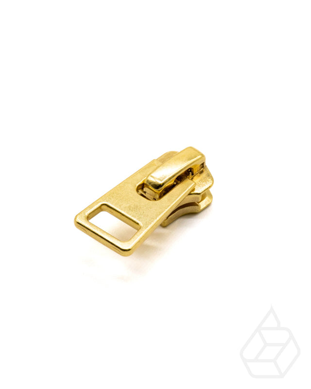 Ykk Zipper Slider With Puller | Locked Size 5 Gold Ritsen Onderdelen